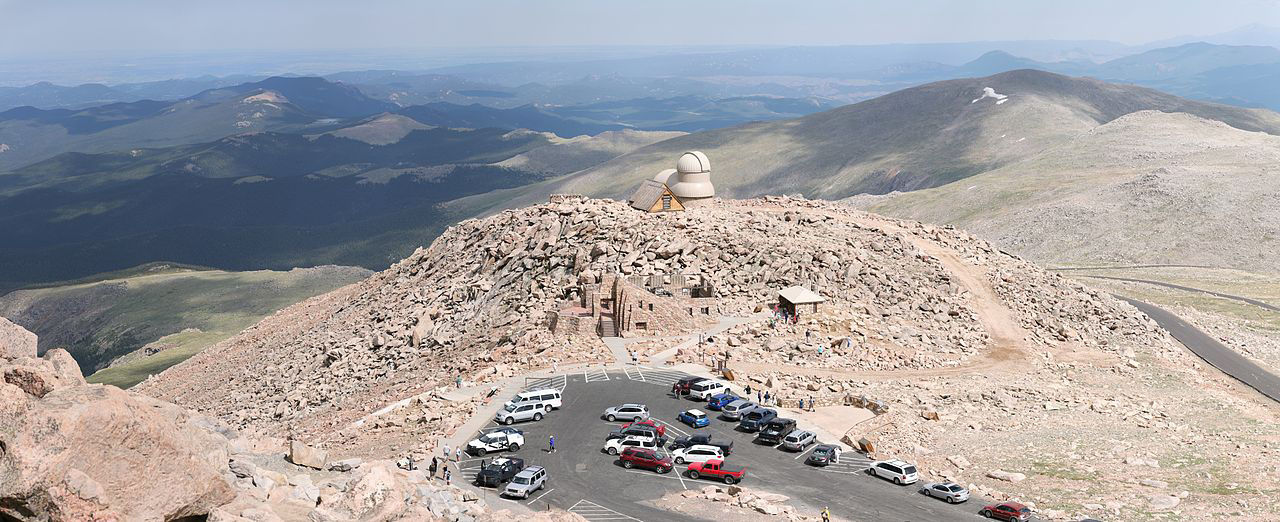 The highest paved road in North America is the Mount Evans Scenic Byway